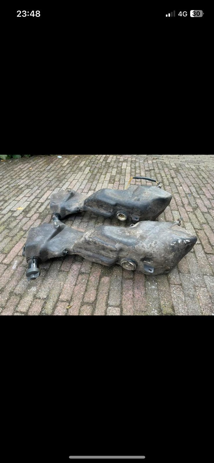 gilera runner dubbel disk benzine tank, Ophalen