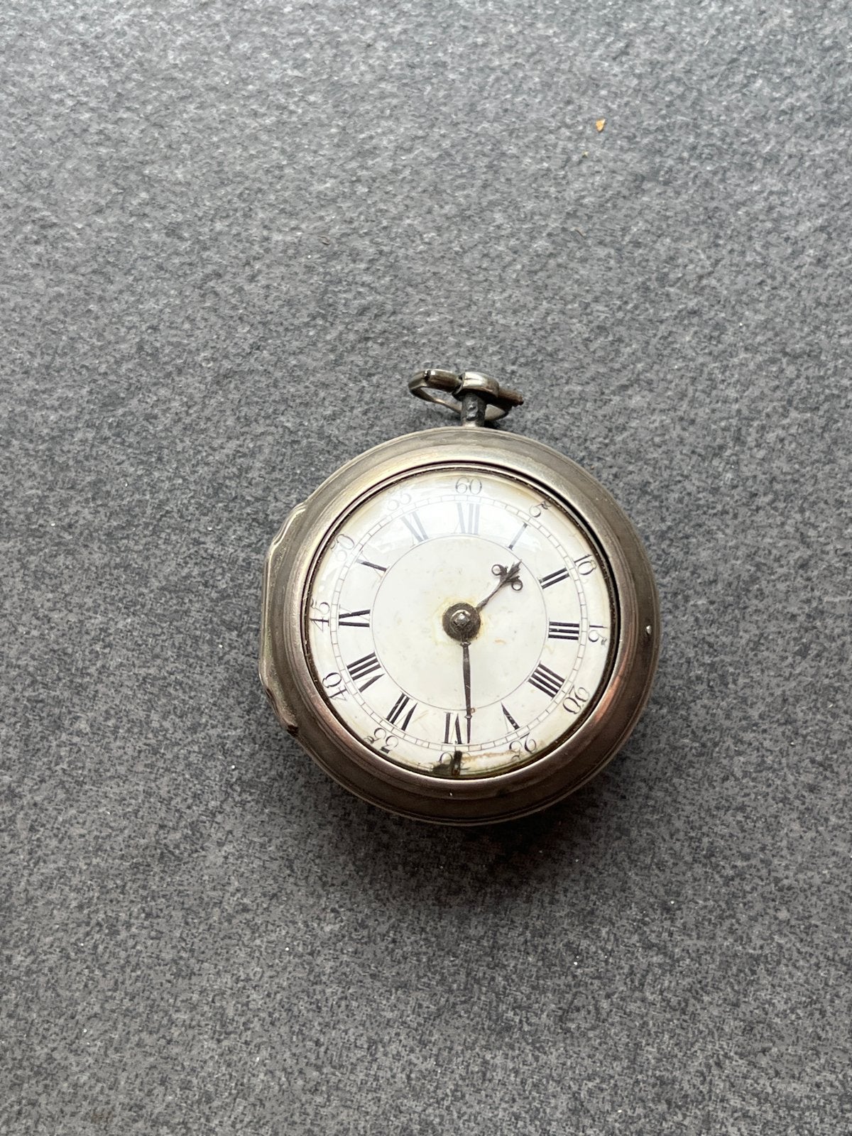 Antiek Zilveren spillegang Zakhorloge - J. Seyfrett London, Ophalen of Verzenden, Zilver, Overige typen