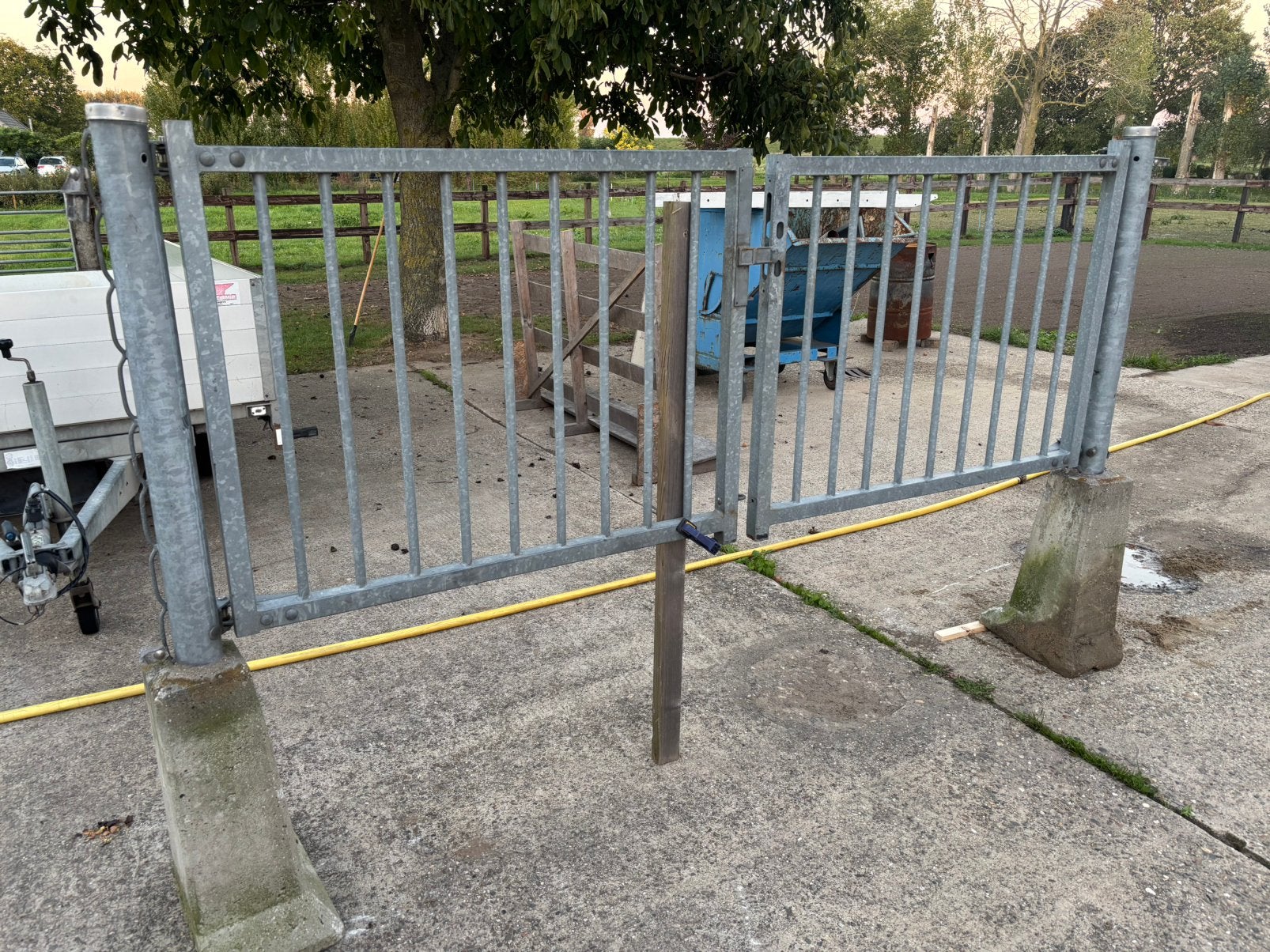 Poort Heras Toegangspoort Hekwerk, Tuin en Terras, Ophalen, Met poort, Gebruikt, Spijlenhekwerk