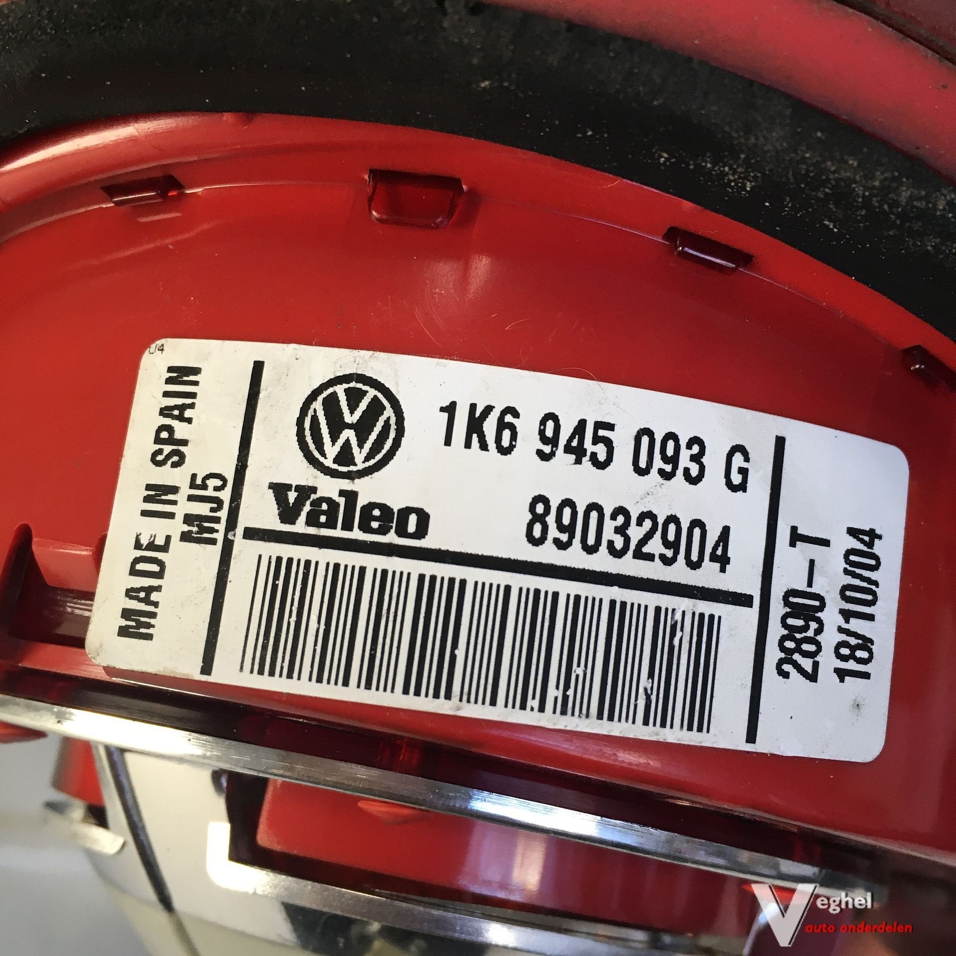 Vw Golf 5  1.6 fsi 2004 2600013  Achterlicht  in klep Linksa, Gebruikt, -, -, Ophalen of Verzenden