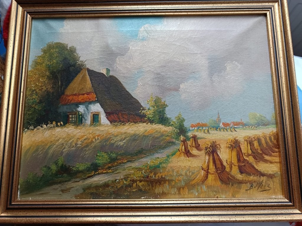 olieverfschilderij op canvasdoek, Ophalen
