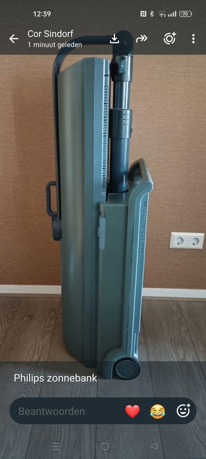 Philips Zonnebank - Compact en Verrijdbaar, Ophalen, Gebruikt, Zonnebank enkelzijdig, Minder dan 10 lampen