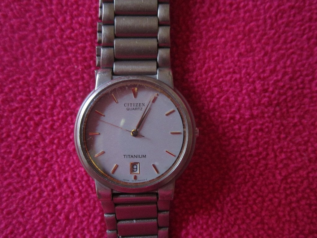 heren horloge citizen titanium, Staal, Gebruikt, Staal, Ophalen of Verzenden