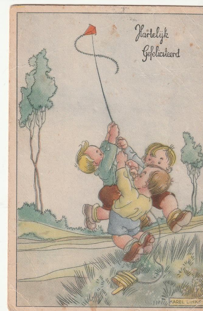 fantasiekaart, Verzamelen, Ansichtkaarten | Themakaarten, Verzenden, 1940 tot 1960, Sterren en Beroemdheden