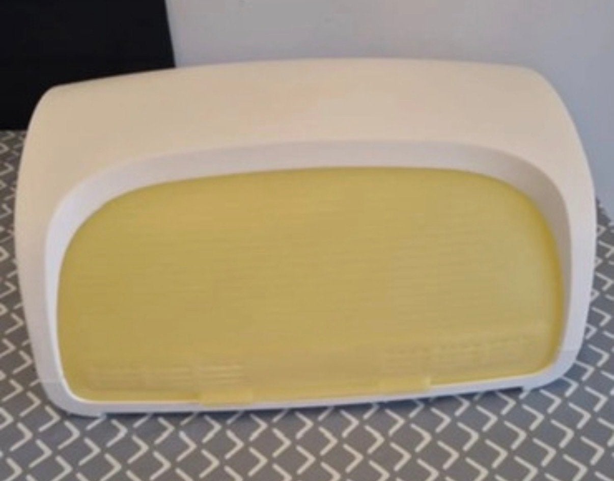 Tupperware Botervloot Crème/Geel - Zo goed als nieuw, Huis en Inrichting, Botervloot, Ophalen of Verzenden, Zo goed als nieuw