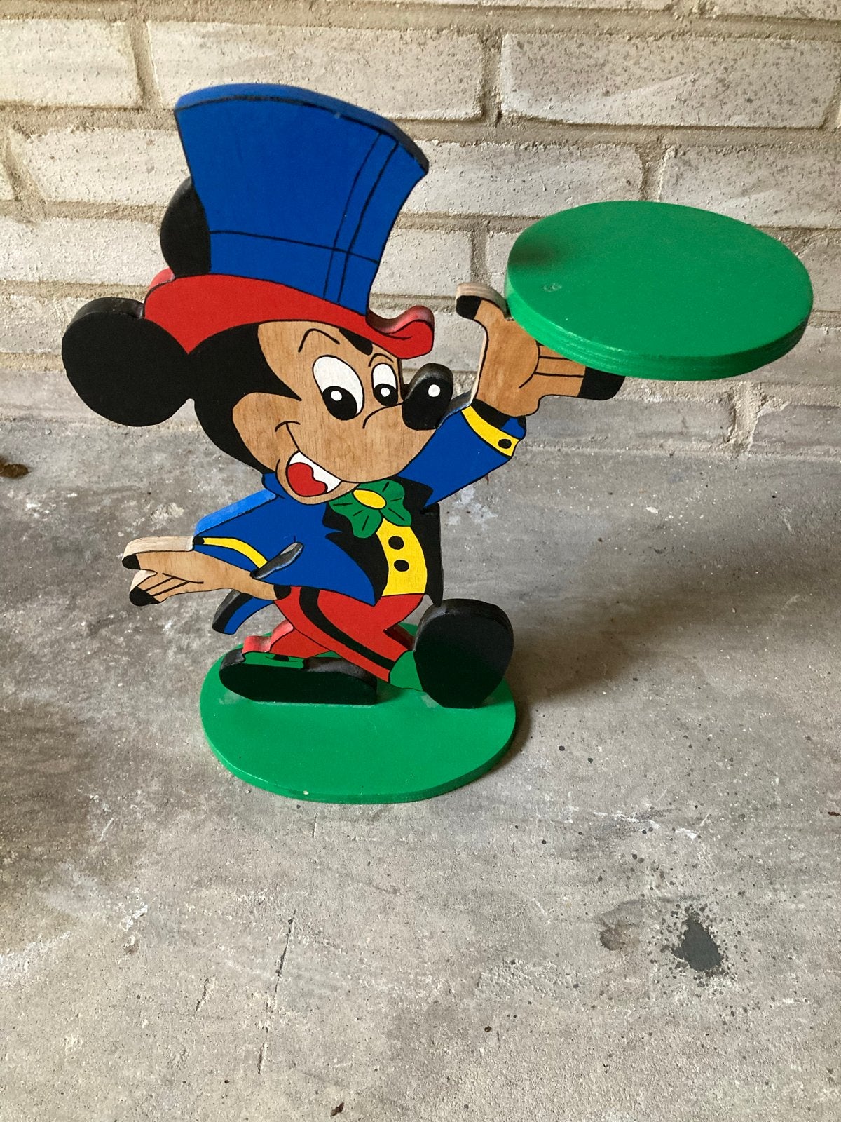 Mickey Mouse Plantentafeltje - Uniek en Kleurrijk, Ophalen, Hout, Gebruikt, Meerkleurig