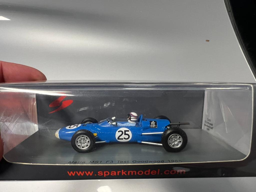 Spark Model Matra MS1 F3 Test Goodwood 1965 Schaalmodel, Ophalen of Verzenden, Zo goed als nieuw, Formule 1