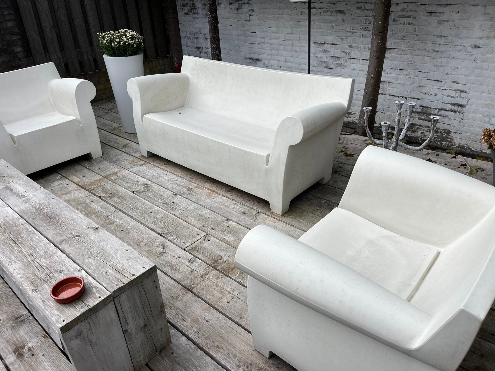 Philippe Starck Kartell Bubble Club design Tuinset Loungeset, Ophalen, Zo goed als nieuw