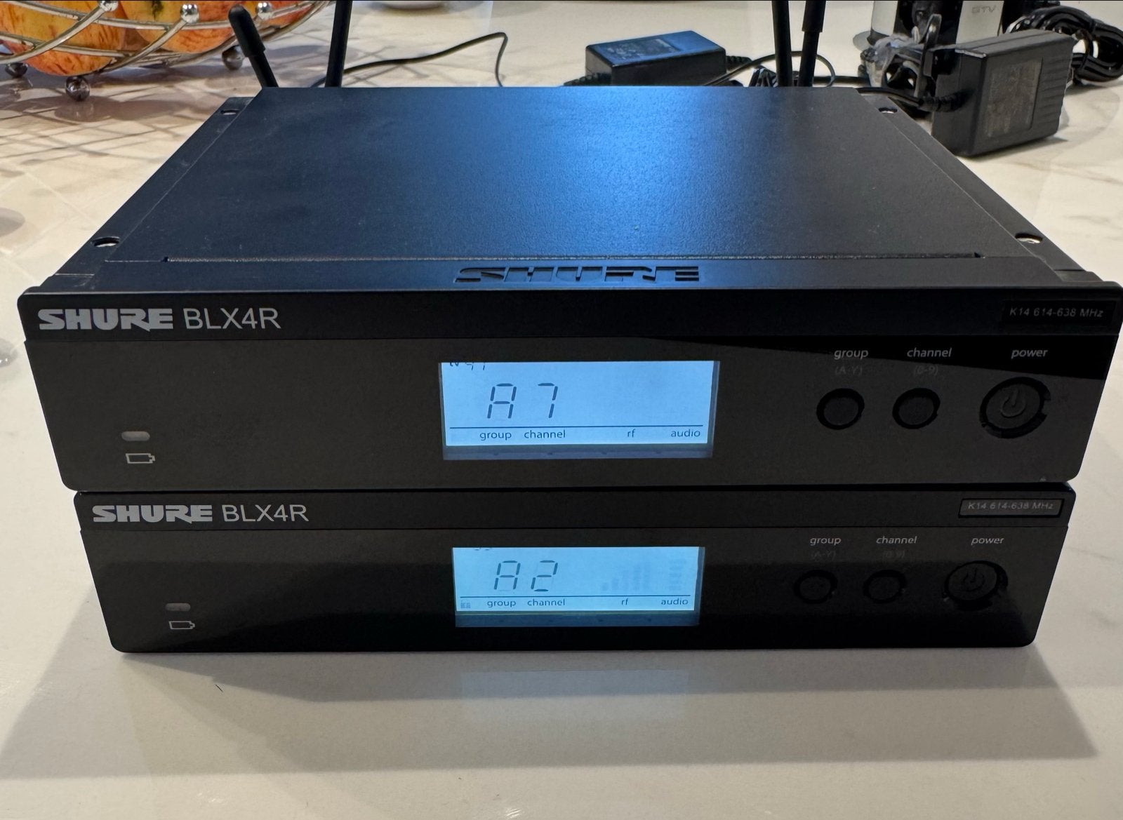 Shure BLX4R Draadloze Microfoon Set (2x), Ophalen of Verzenden, Gebruikt, Zangmicrofoon, Draadloos