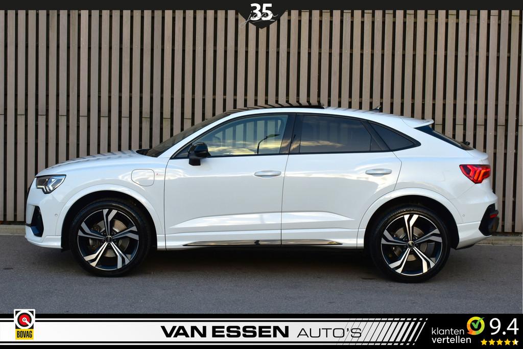 Audi Q3 Sportback 45 TFSI e S Edition Pano Trekhaak ACC Memo, Gebruikt, Euro 6, Wit, Hybride Elektrisch/Benzine