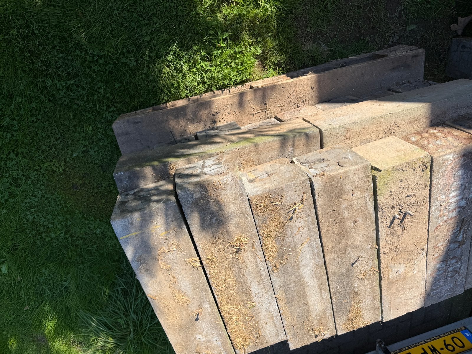 Stapelblokken 60x16x15 (45stuks) antraciet, Ophalen, Gebruikt, Overige typen, Minder dan 25 cm