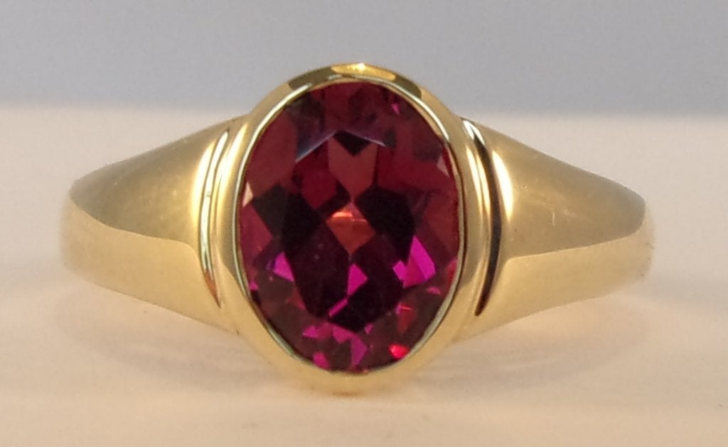 Nieuwe gouden Harry Ivens ring met Rhodoliet, maat 18, Sieraden, Tassen en Uiterlijk, Ringen, 18 tot 19, Verzenden, Nieuw, Dame of Heer