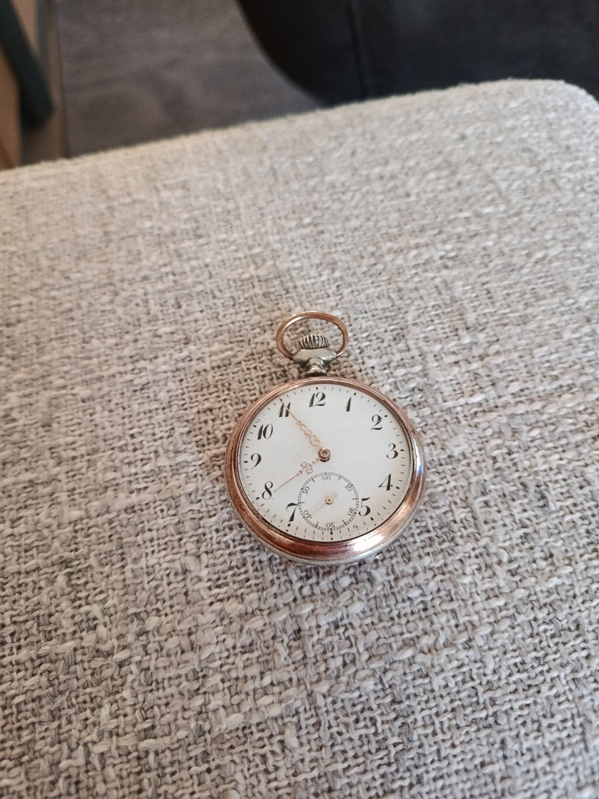 Antiek zakhorloge 800 zilver, goed werkend, Sieraden, Tassen en Uiterlijk, Antieke sieraden, Ophalen of Verzenden, Zilver, Overige typen