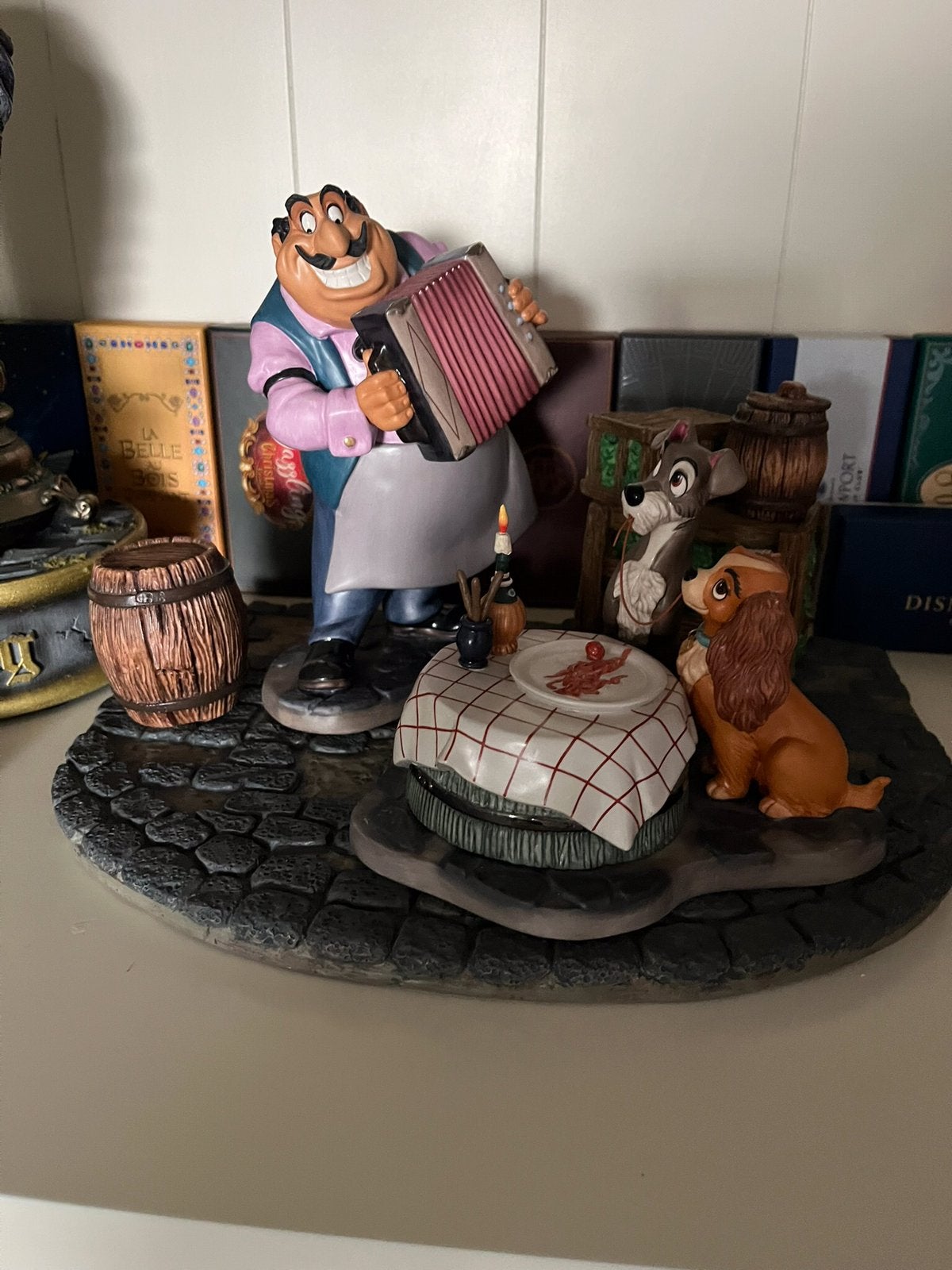Disney WDCC Bella Notte Lady en de vagebond, Ophalen, Overige figuren, Zo goed als nieuw, Beeldje of Figuurtje