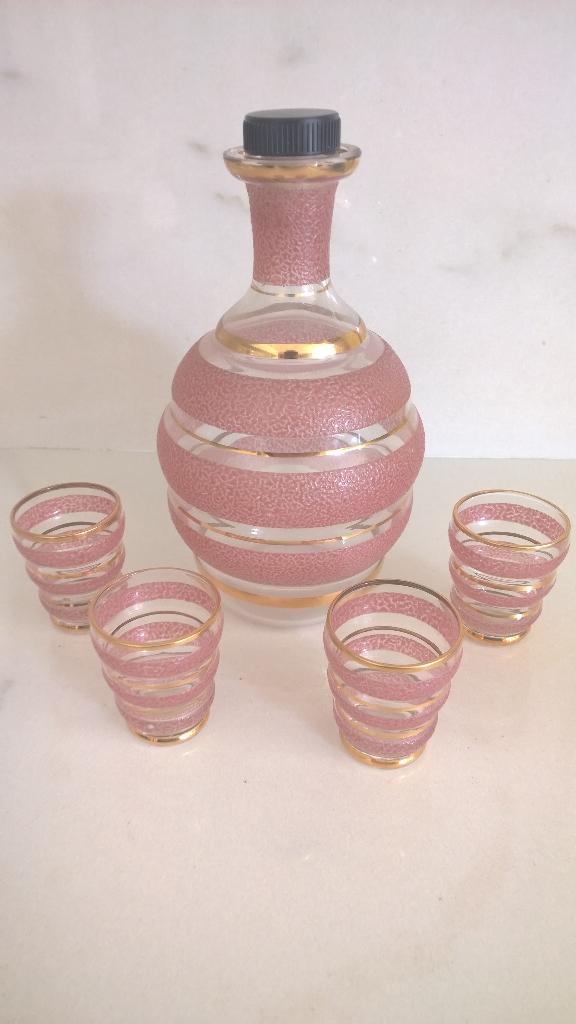 Vintage karaf met borrel glaasjes, Antiek en Kunst, Antiek | Glas en Kristal, Ophalen of Verzenden