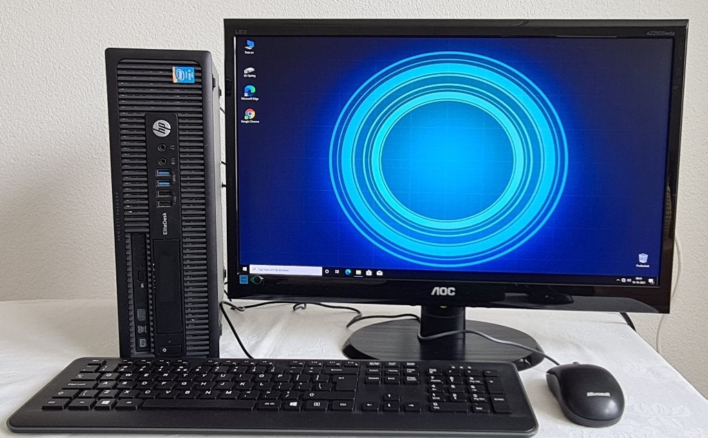 Snelle HP i5 & Leuke Lcd SSD Grote Hdd & Wind11 Wi-Fi, Gebruikt, HP Elitedesk, Met monitor, 8 GB