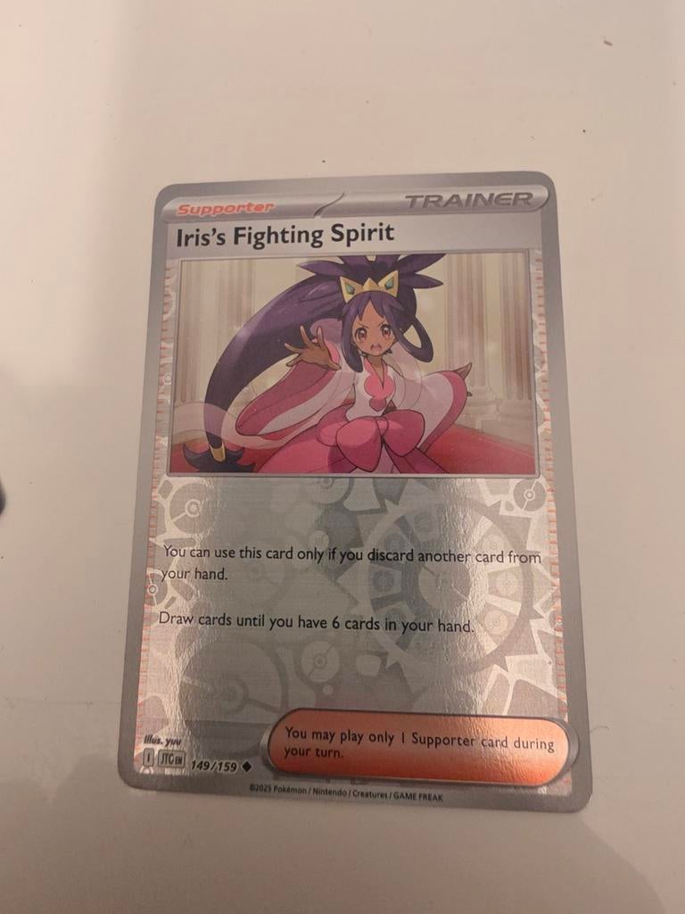 Iris's Fighting Spirit Pokémon Kaart (149/159), Ophalen of Verzenden, Zo goed als nieuw, Losse kaart, Foil