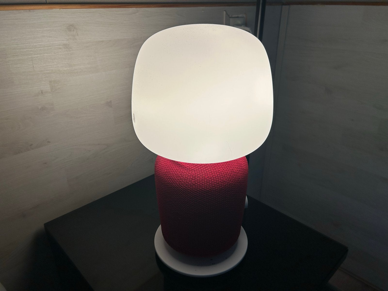 Symfonisk tafellamp met speaker - Rood/Wit, Ophalen, Kunststof, Overige merken, E14 (klein)