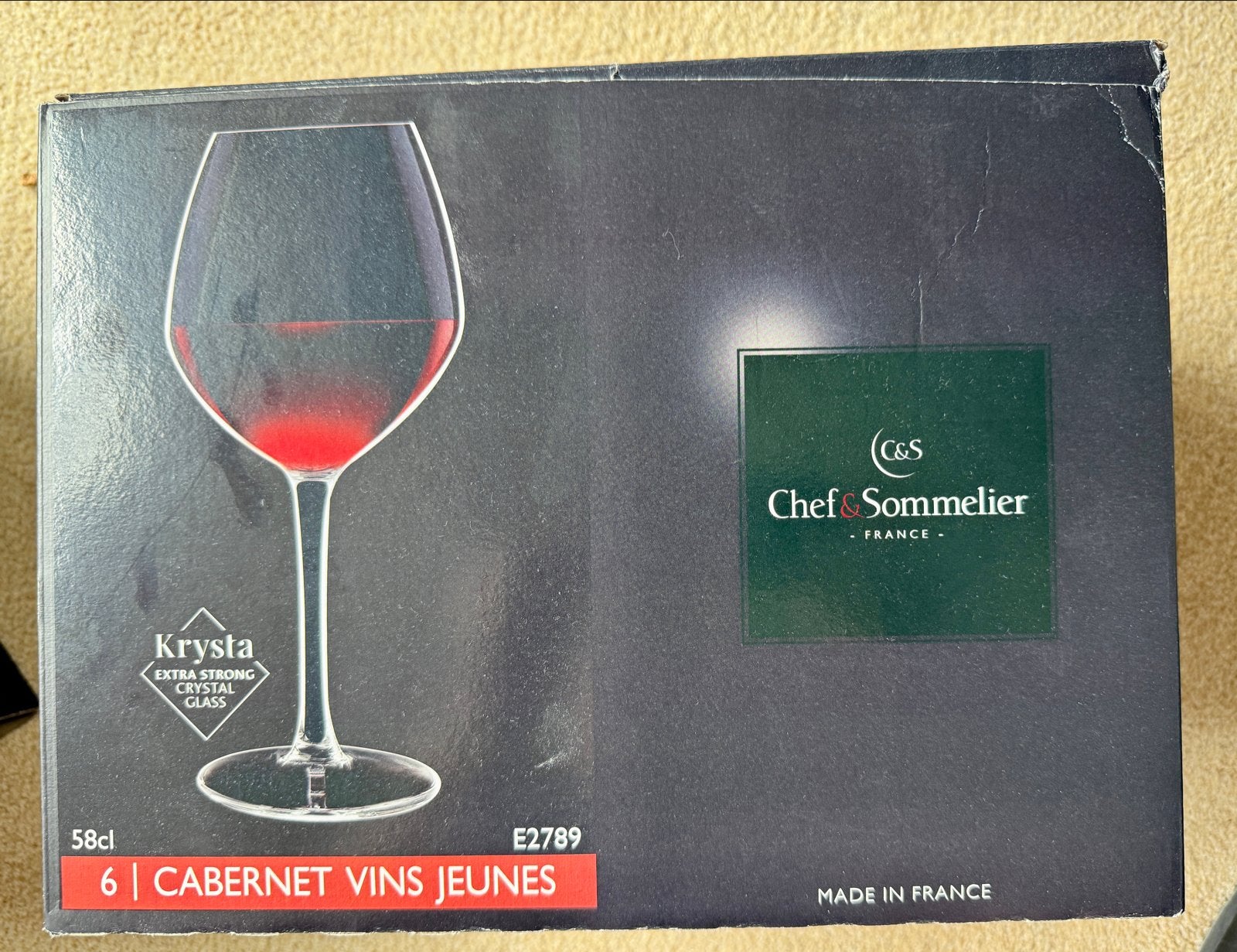 Chef & Sommelier Krysta Cabernet wijnglazen (5 stuks), Verzenden, Nieuw, Glas, Overige merken