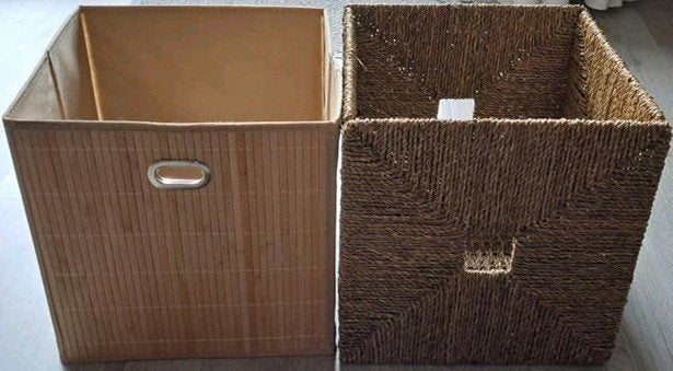 IKEA KNIPSA & bamboe opbergmand, Mand, Gevlochten, Ophalen of Verzenden, Zo goed als nieuw
