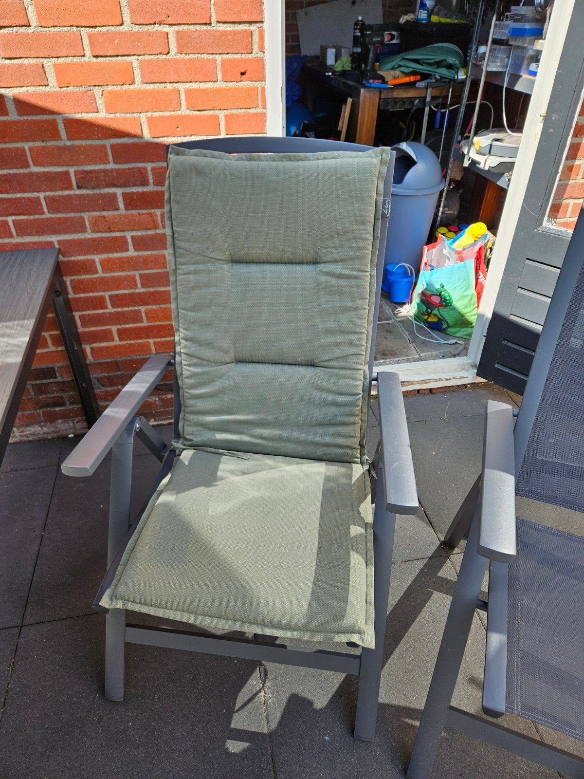 4 tuinstoelkussens, Ophalen, Zo goed als nieuw