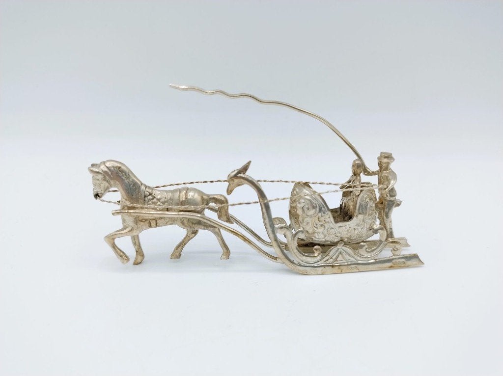 Zilveren miniatuur arreslee, J. van Dijk, Hoorn, ca. 1920