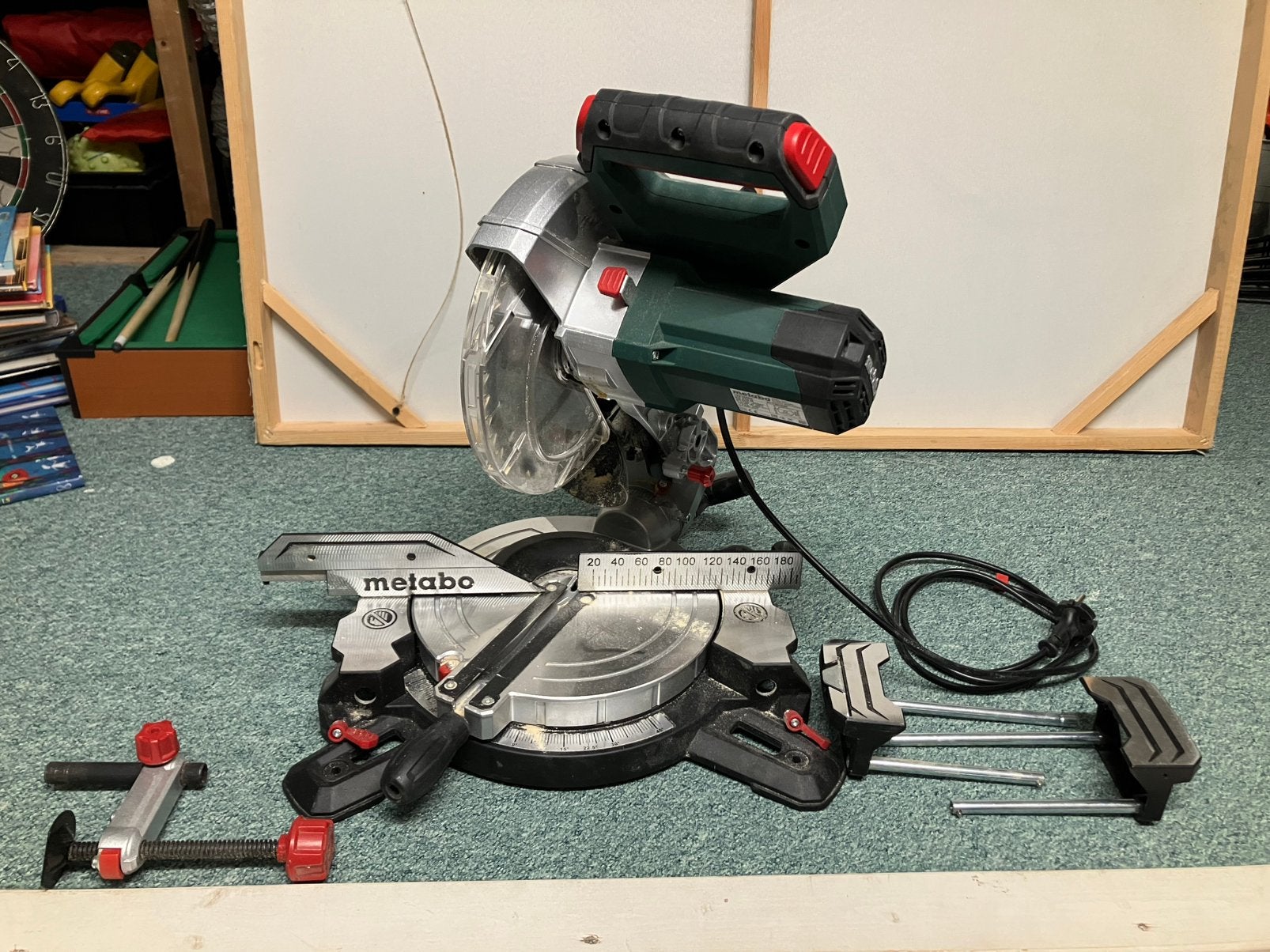 Metabo KS 216 M afkortzaag met lasercut, Doe-het-zelf en Verbouw, Gereedschap | Zaagmachines, Ophalen, 70 mm of meer, Zo goed als nieuw