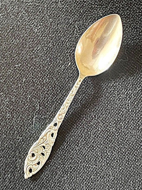 Zilvin SOLA? brocante ajour/opengewerkte suiker/dessertlepel, Ophalen of Verzenden