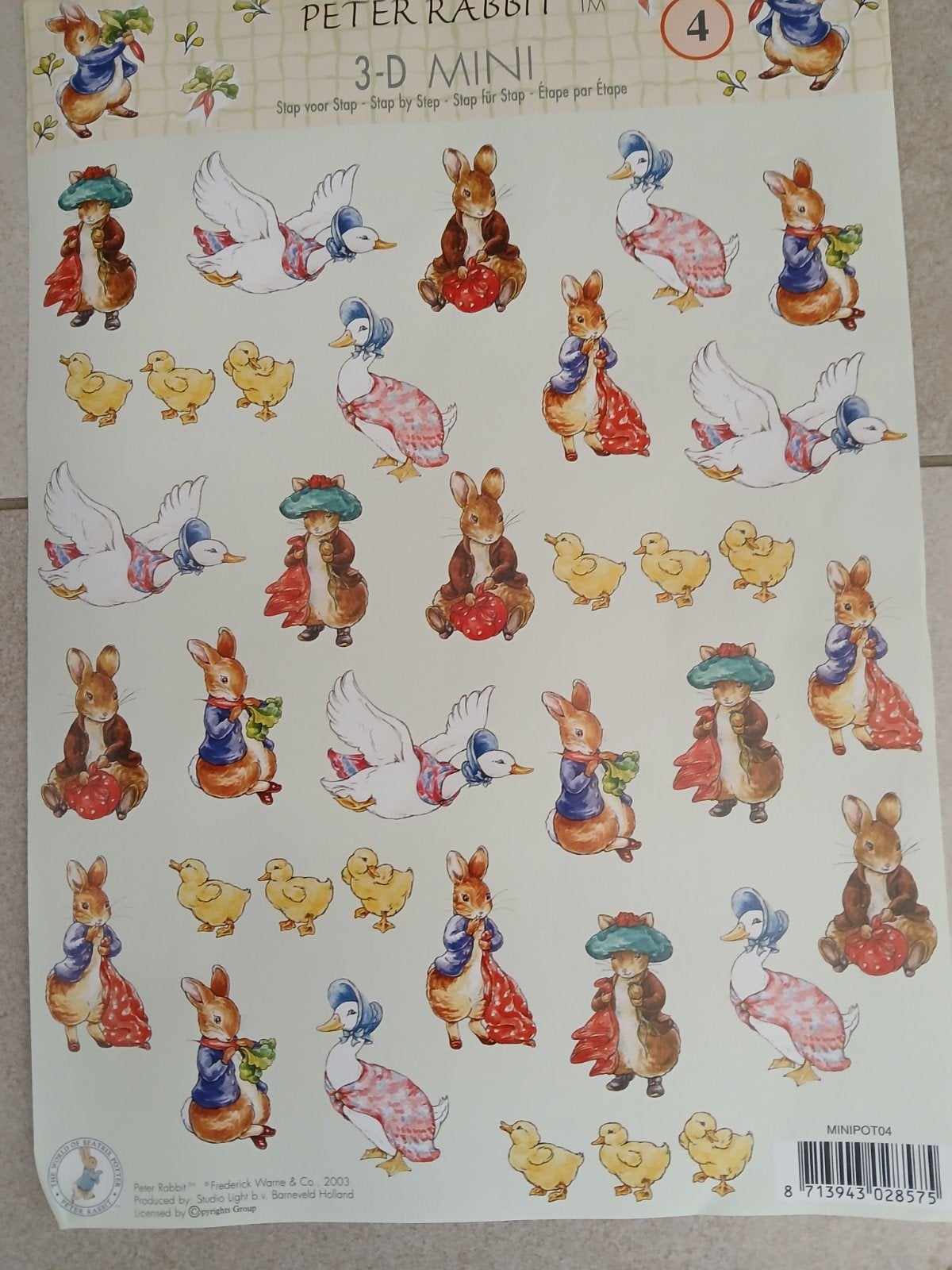 Pieter Rabbit plaatjes uit 2003, Ophalen of Verzenden