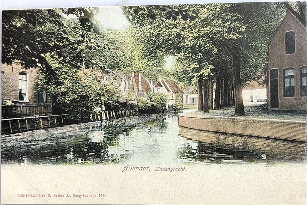 antsichtkaart / Lindengracht in Alkmaar 1929, Ophalen of Verzenden, 1920 tot 1940, Ongelopen, Noord-Brabant