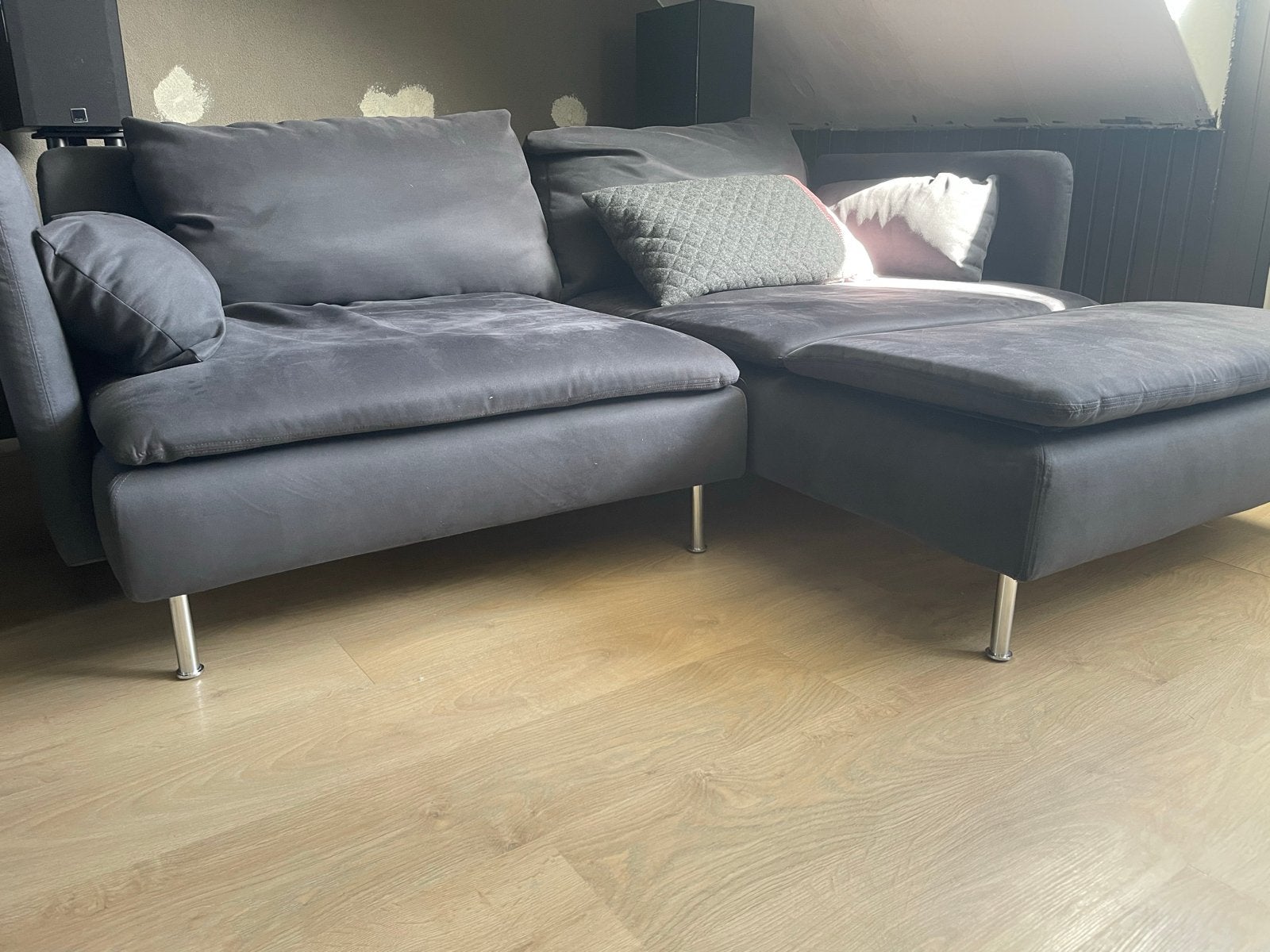 IKEA Söderhamn hoekbank met chaise longue, Ophalen, Gebruikt, 100 tot 125 cm, Hoekbank