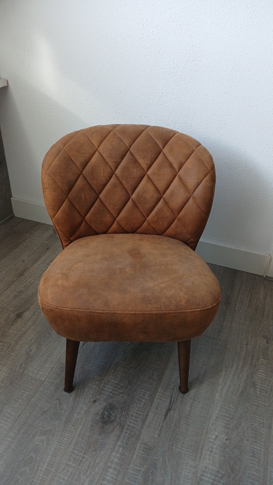 Fauteuil cognac, Huis en Inrichting, Ophalen, Zo goed als nieuw, 75 tot 100 cm, 50 tot 75 cm