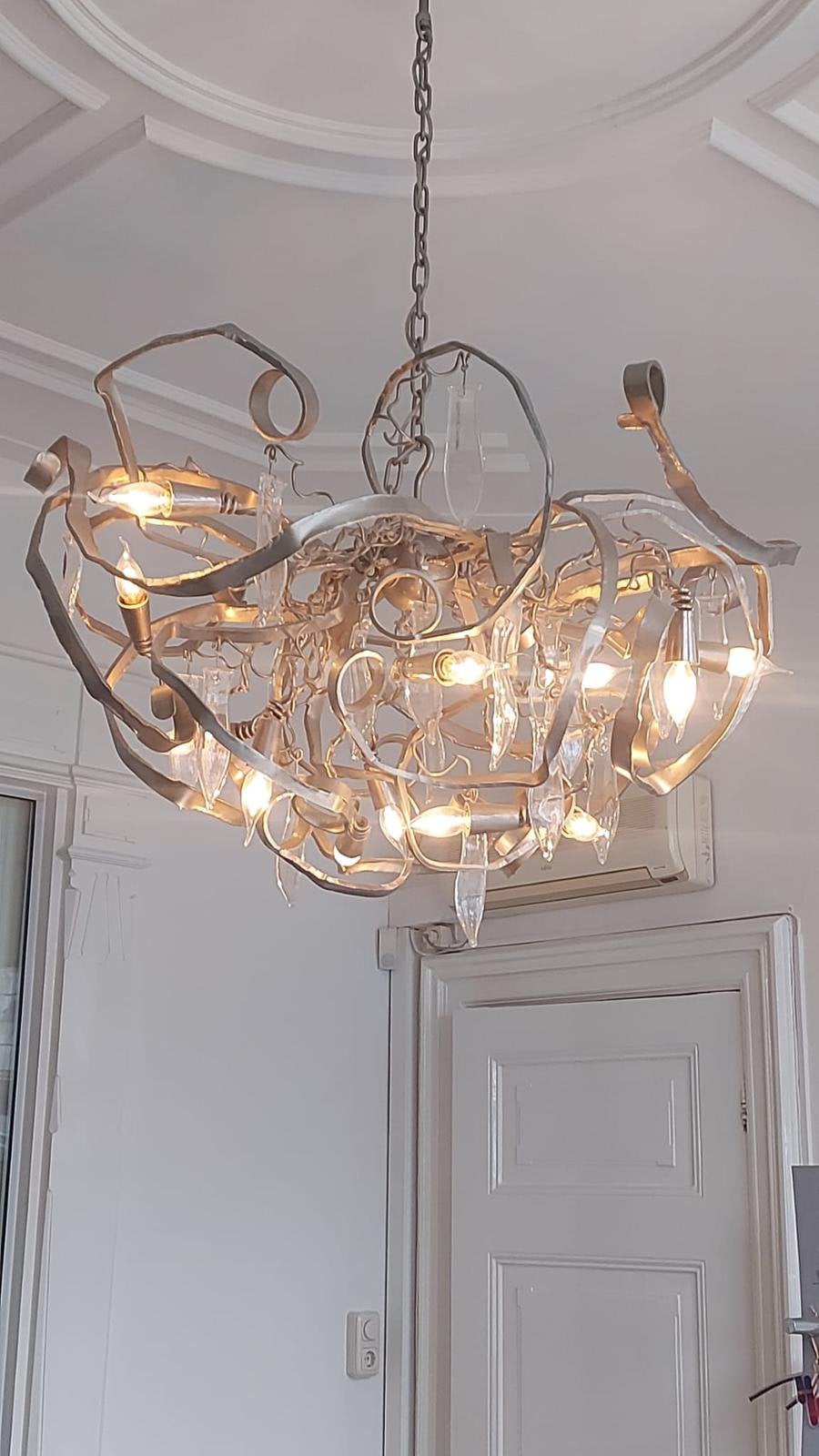 Brand van Egmond chandelier Delphinium round 100, Ophalen, Metaal
