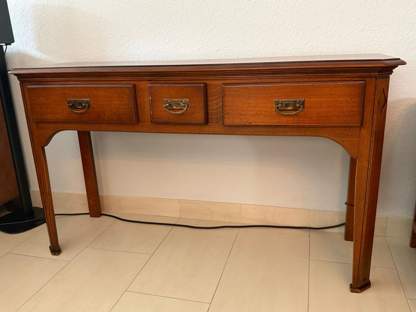 Kersen eiken sidetable Konstanz met 3 lades, Ophalen, Gebruikt, 100 tot 150 cm, Eikenhout