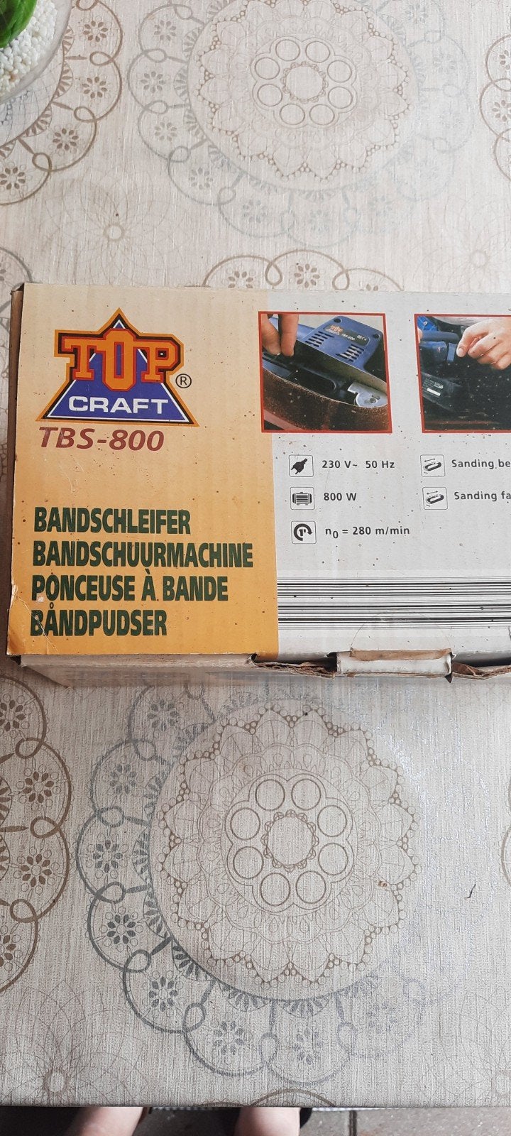 Top Craft TBS-800 Bandschuurmachine - 800W, Ophalen of Verzenden, Gebruikt, 600 tot 1200 watt, Bandschuurmachine