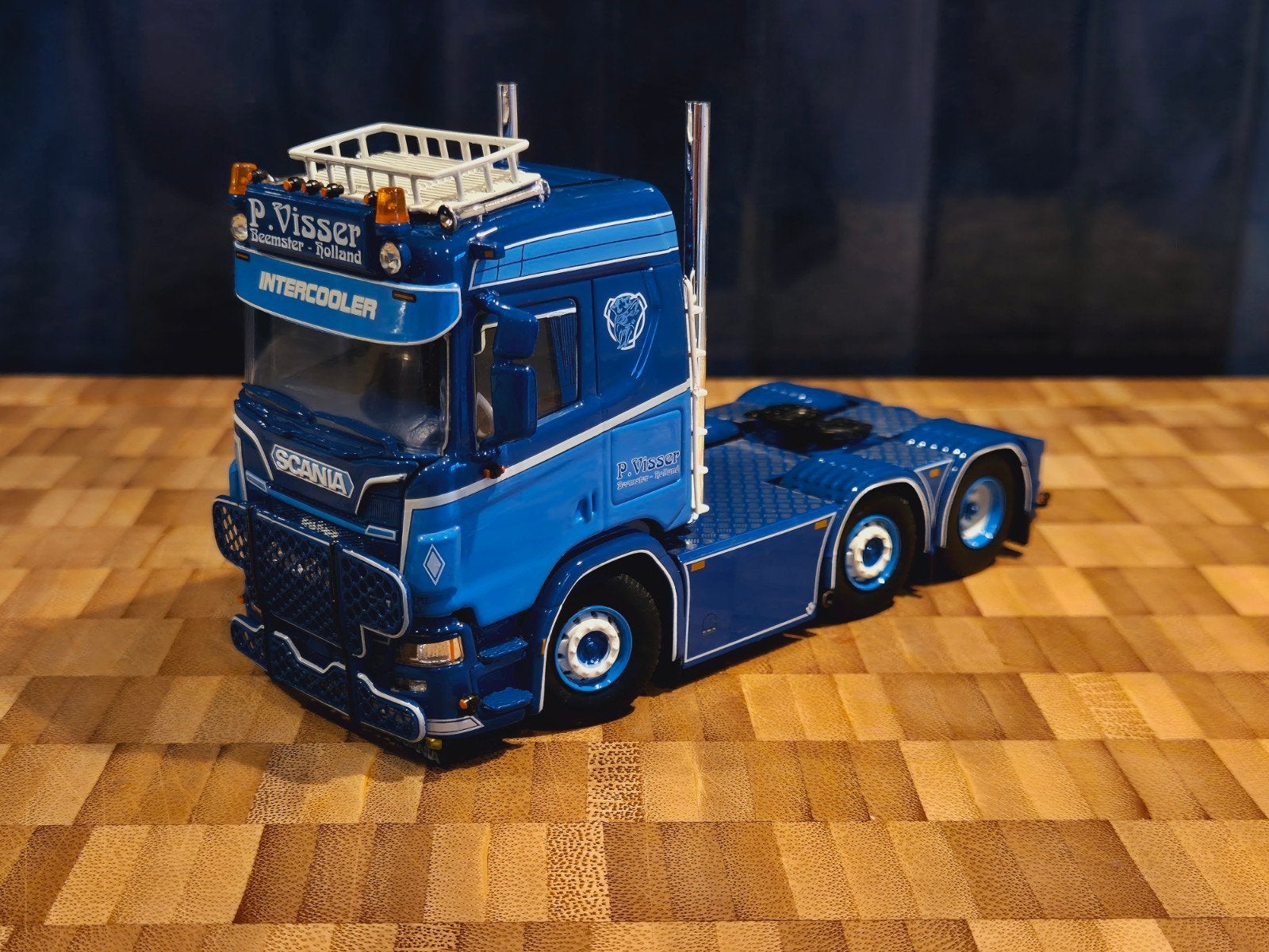 Tekno Scania R650     P. Visser, Ophalen of Verzenden, Zo goed als nieuw, Bus of Vrachtwagen, Tekno