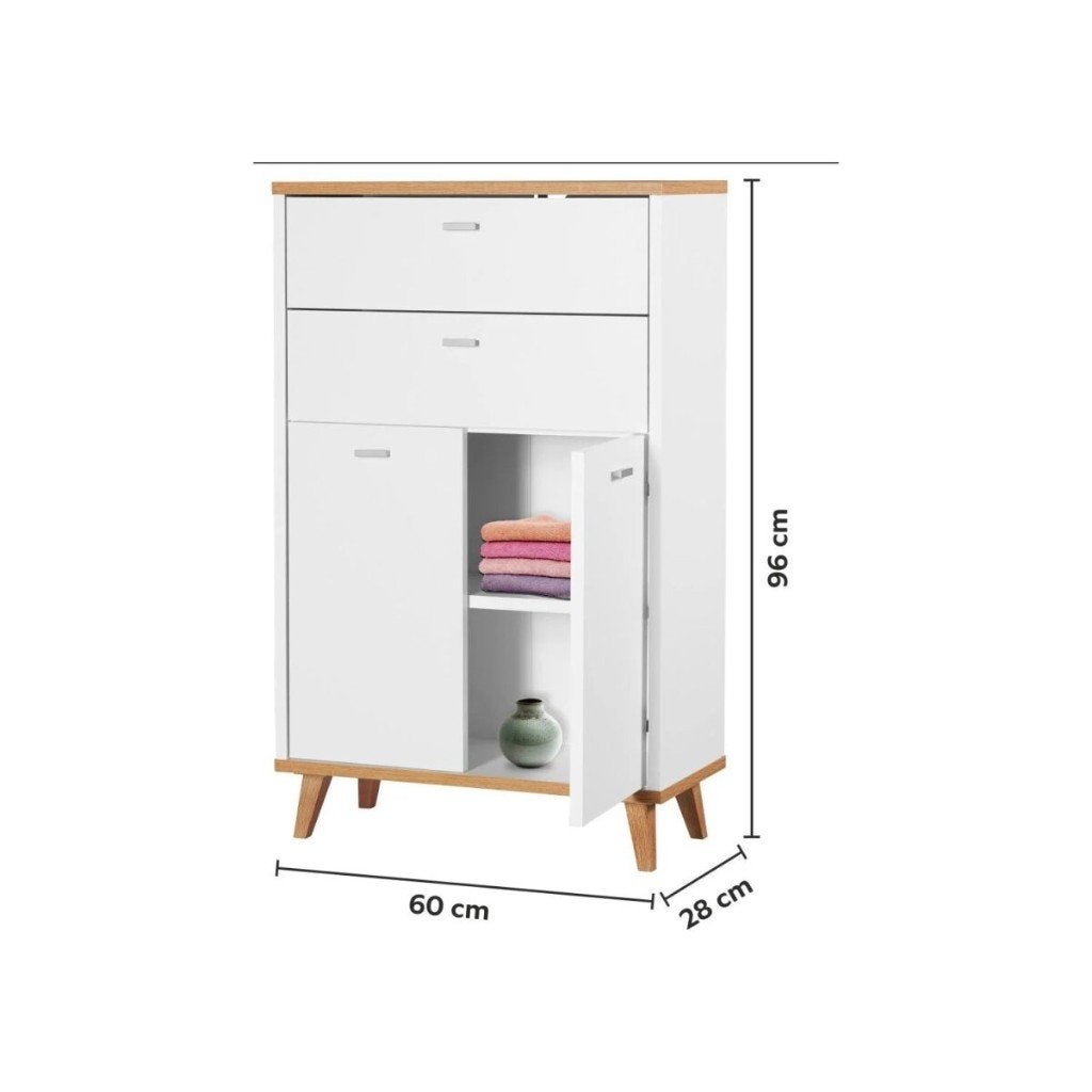 Livarno Corfu badkamerkast nieuw in doos, Ophalen, (Half)hoge kast, Minder dan 50 cm, Zo goed als nieuw