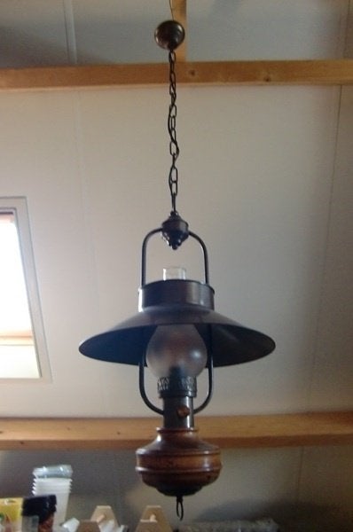 Klassieke hanglamp, Ophalen, Zo goed als nieuw, Glas, E27 (groot)