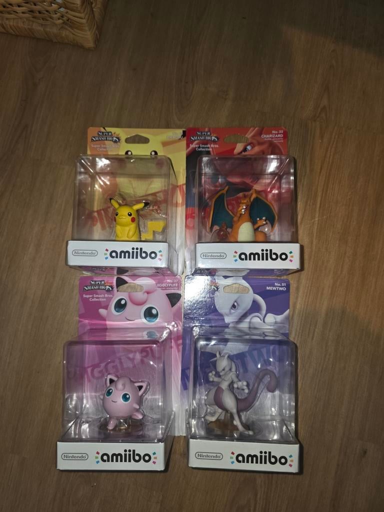 Pokémon amiibo set: Pikachu, Charizard, Mewtwo, Jigglypuff, Avontuur en Actie, 1 speler, Nieuw, Ophalen of Verzenden