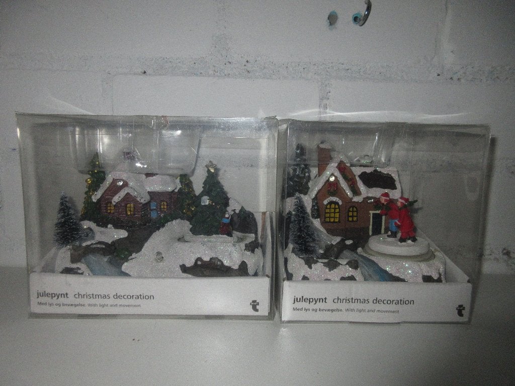 Julepynt kersthuisjes, Ophalen of Verzenden, Zo goed als nieuw