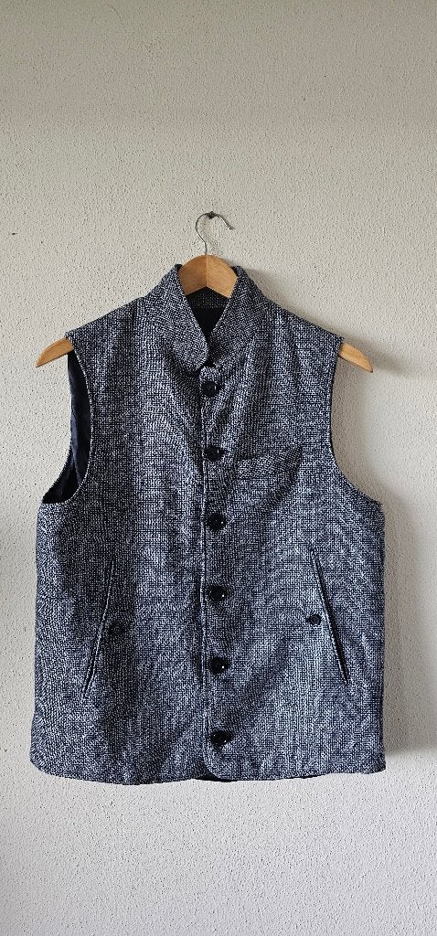 Reza Wollen Linnen Grijs Gilet Maat 46 (26425), Kleding | Heren, Kostuums en Colberts, Reza, Ophalen of Verzenden, Grijs, Gedragen
