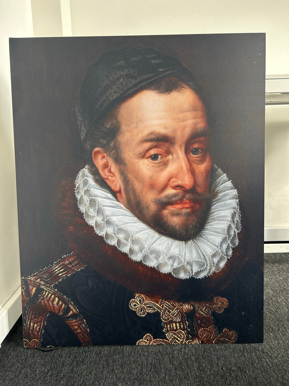 Portret (schilderij) Willem van Oranje, Antiek en Kunst, Ophalen, Doek, Portret of Personen, Handgeschilderd