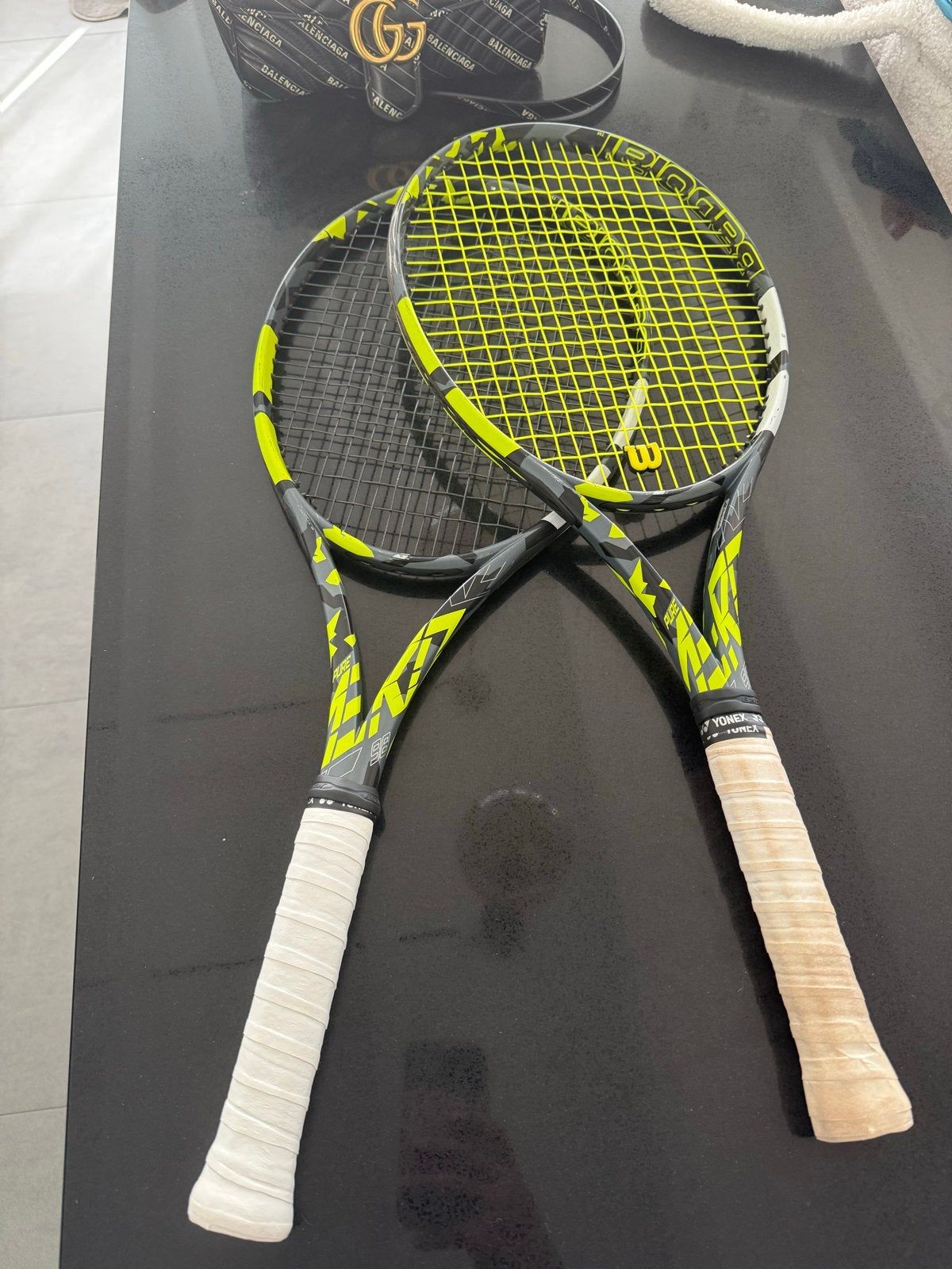 Babolat Pure Aero 98 Carlos Alcaraz Rackets (2 stuks) grip2, Ophalen of Verzenden, Gebruikt, Racket, Babolat