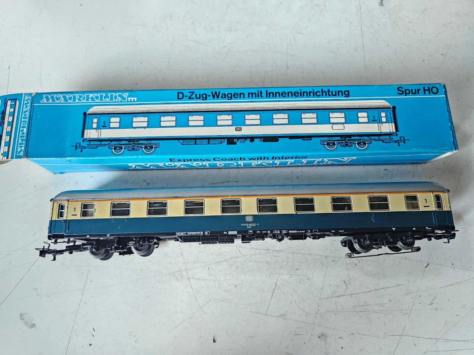 Märklin 4091,HO D-Wagon met verlichting, Hobby en Vrije tijd, Wisselstroom, Wagon, Ophalen of Verzenden, Zo goed als nieuw