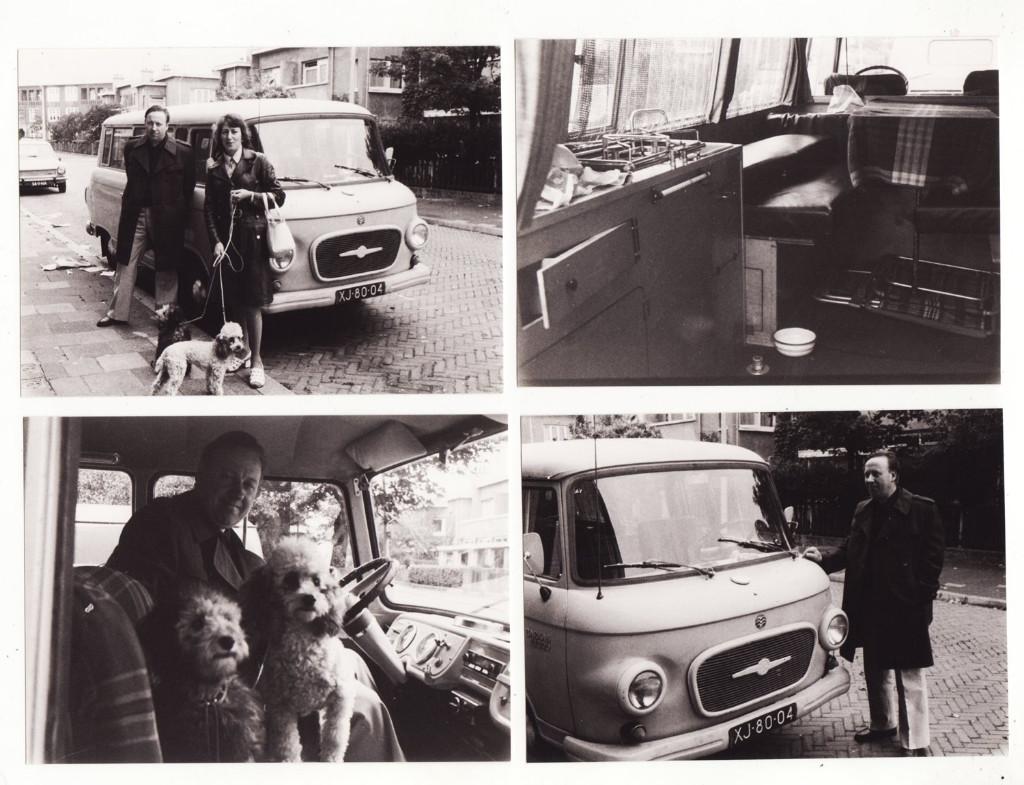 Barkas B1000 bestelwagen camper 8 foto's Den Haag 1974, Verzamelen, Verzenden, Gebruikt, Auto's