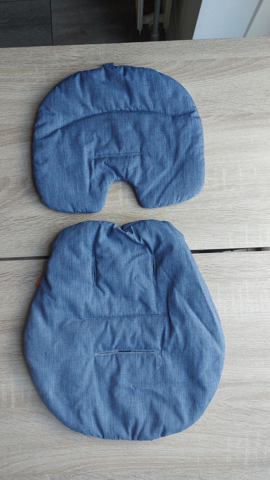 Stokke stoelkussentjes (zitting en rugkussen) jeans blauw, Ophalen, Zo goed als nieuw, Meegroeistoel