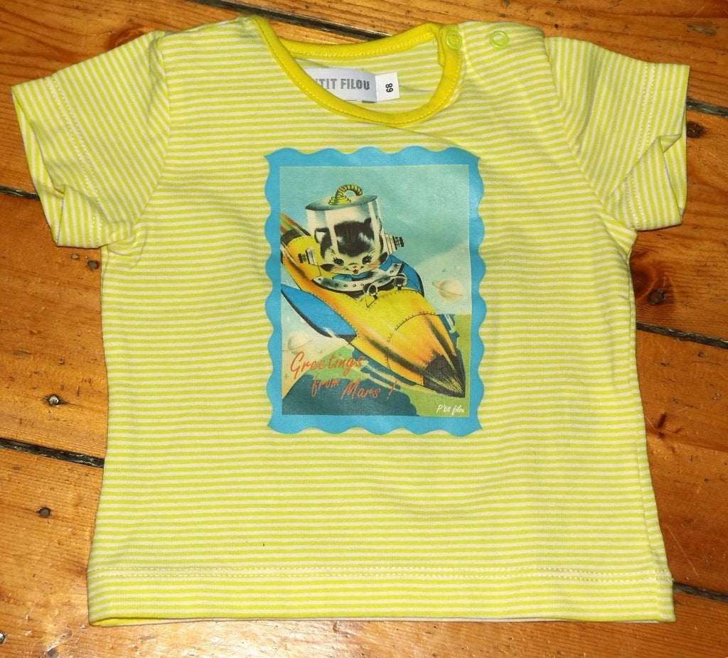 nieuw Petit P'tit Filou shirt maat 68 retro print, Meisje, Nieuw, Ophalen of Verzenden, Shirtje of Longsleeve