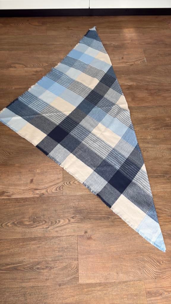 OMSLAGDOEK STREET ONE BLAUW/BEIGE RUIT, Ophalen of Verzenden