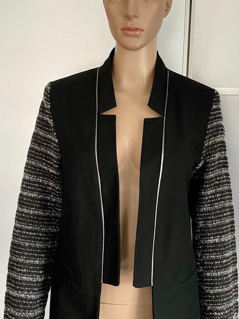 H978 Pause Cafe maat 40=M lang jasje blazer colbert zwart, Kleding | Dames, Maat 38/40 (M), Zwart, Ophalen of Verzenden, Zo goed als nieuw
