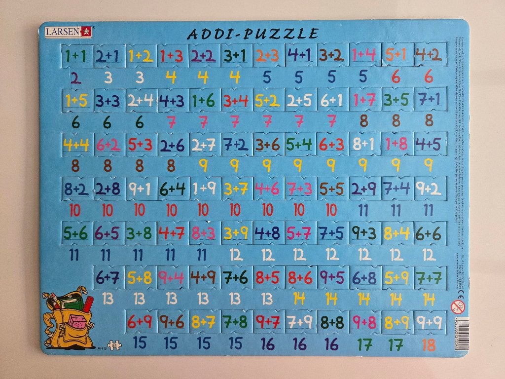 Leren rekenen puzzel (optellen), Ophalen of Verzenden, Zo goed als nieuw, Puzzelen